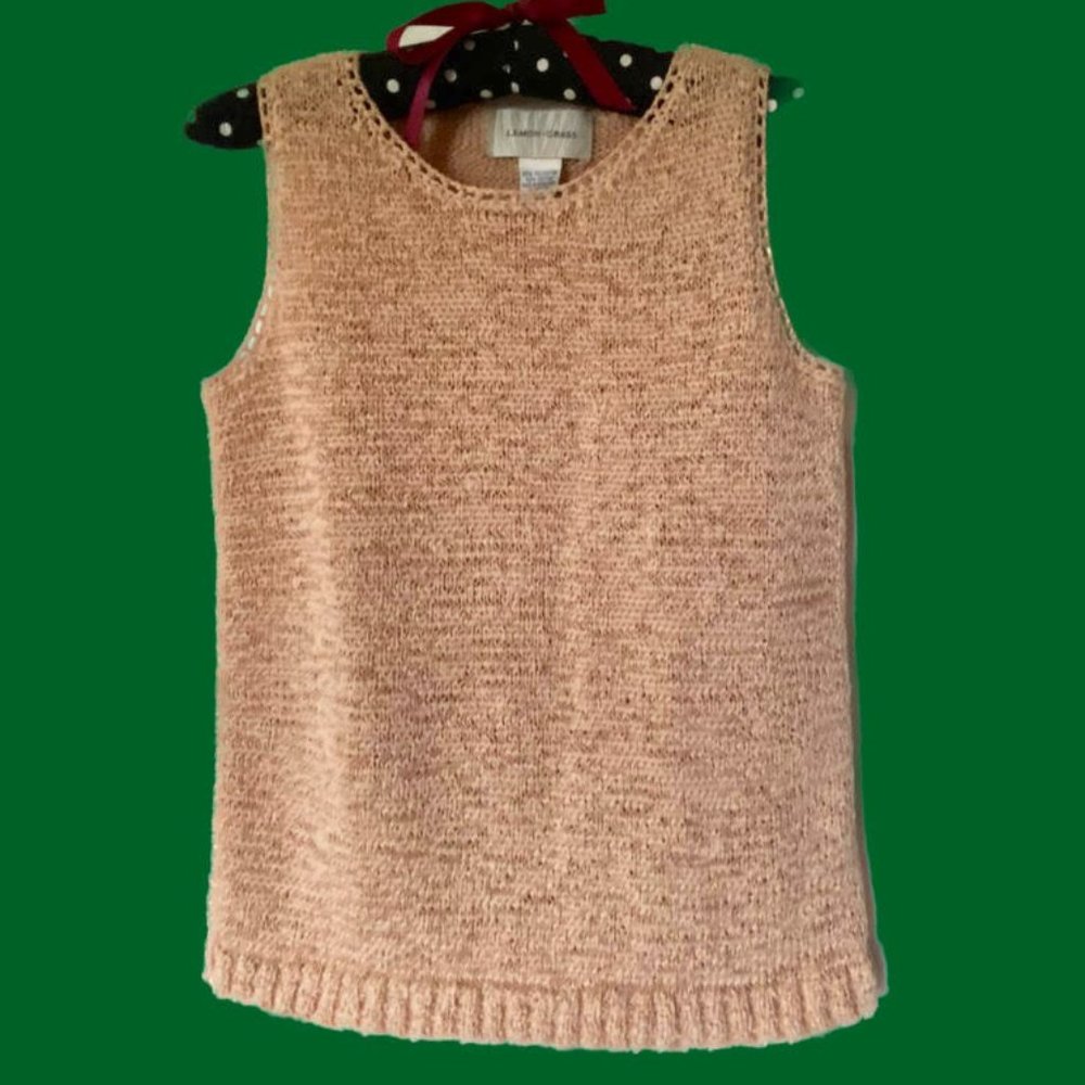 Tan sweater vest / sleeveless shirt (Size Small)